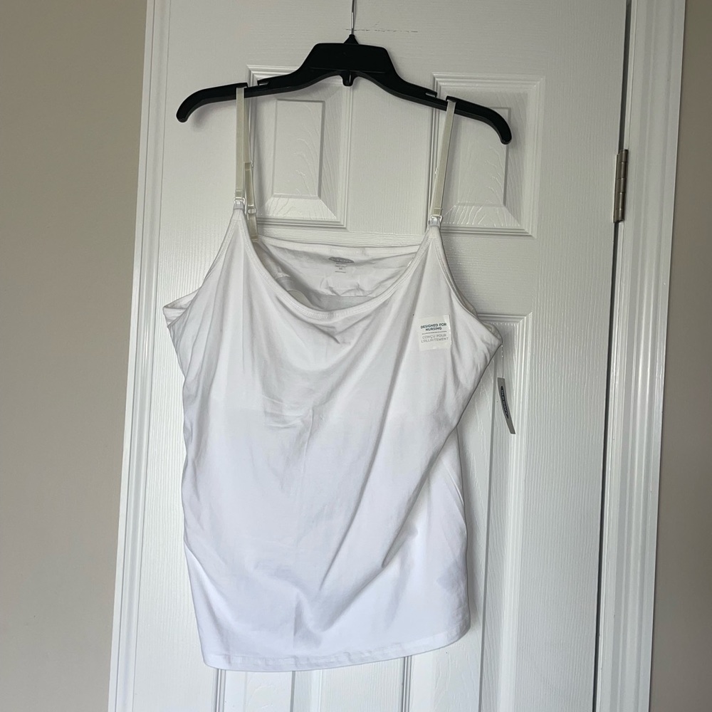 NWT Old Navy white maternity nursing camisole size XXL